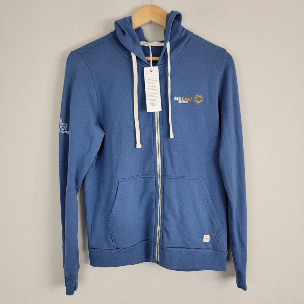 Marine Layer Afternoon Hoodie Women's Size M Blue Full Zip Soft Company Logo